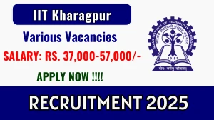 IIT Kharagpur Recruitment 2025 - Apply Online for 08 JRF, Project Associate and More Posts