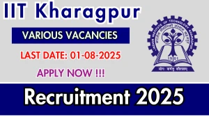 IIT Kharagpur Recruitment 2025 - Apply Online for Senior Research Fellowship, Project Manager and More Posts IIT Kharagpur Recruitment 2025 - Apply Online for Senior Research Fellowship, Project Manager and More Posts