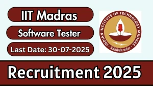 IIT Madras Software Tester Recruitment 2025 - Apply Online