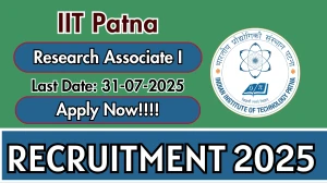 IIT Patna Research Associate I Recruitment 2025 - Apply Offline