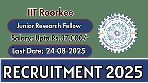 IIT Roorkee Junior Research Fellow Recruitment 2025 - Apply Offline