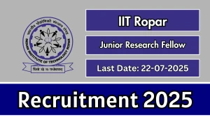 IIT Ropar Junior Research Fellow Recruitment 2025 - Apply Online