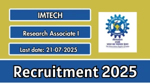 IMTECH Research Associate I Recruitment 2025 - Apply Online