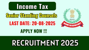 Income Tax Senior Standing Counsels Recruitment 2025 - Apply Offline