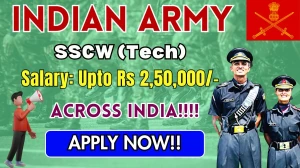 Indian Army SSCW (Tech) Recruitment 2025 - Apply Online for 31 Posts
