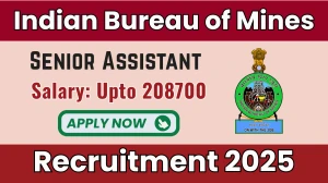 Indian Bureau of Mines Senior Assistant Recruitment 2025 - Apply Offline for 39 Posts
