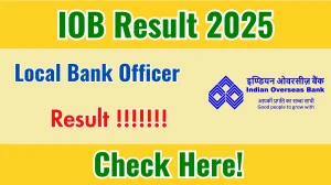 IOB LBO Result 2025 will be released at iob.in, Direct Link to Download Result PDF will be available here. IOB LBO Result 2025 will be released at iob.in, Direct Link to Download Result PDF will be available here.