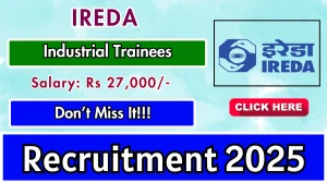 IREDA Industrial Trainees Recruitment 2025 - Apply Online for 12 Posts