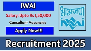 IWAI Consultant Recruitment 2025 - Apply Offline for 01 Posts