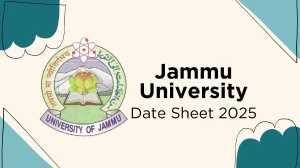 Jammu University Date Sheet 2025 Announced @ coeju.com Details Here