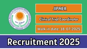 JIPMER Clinical Trial Coordinator Recruitment 2025 – Walk in