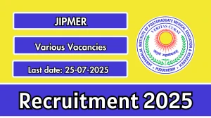 JIPMER Recruitment 2025 - Apply Offline for 05 Senior Project Associate, QC Manager and More Posts