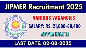 JIPMER Recruitment 2025 - Apply Offline for 07 Project Nurse I, Project Research Scientist and More Posts JIPMER Recruitment 2025 - Apply Offline for 07 Project Nurse I, Project Research Scientist and More Posts