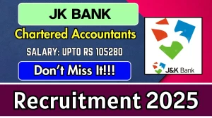 JK Bank Chartered Accountants Recruitment 2025 - Apply Online for 04 Posts