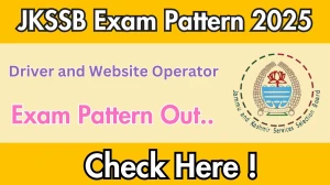 JKSSB Driver and Website Operator Exam Pattern 2025 JKSSB Driver and Website Operator Exam Pattern 2025