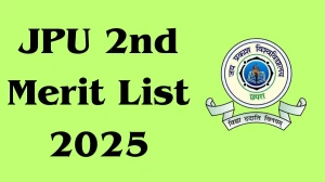 JPU 2nd Merit List 2025 Released at jpv.ac.in Direct Link to Download UG Admission Merit List