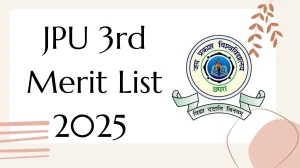 JPU 3rd Merit List 2025 Out at jpv.ac.in Direct Link to Download UG Admission Merit List
