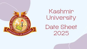 Kashmir University Date Sheet 2025 Announced @ uok.edu.in Details Here
