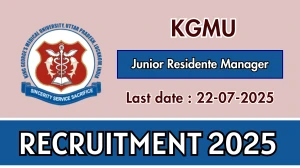 KGMU Junior Resident Recruitment 2025 - Apply Offline