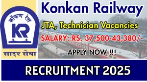 Konkan Railway Recruitment 2025 – Walk in for 28  JTA, Technician Posts