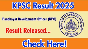 KPSC PDO (RPC) Result 2025 Out at kpsc.kar.nic.in, Direct Link to Download Result PDF Here