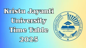Kristu Jayanti University Time Table 2025 Announced For MBA @ kristujayanti.edu.in Details Here