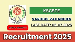 KSCSTE Recruitment 2025 - Apply Offline for 05 Scientist, Junior Scientist and More Posts