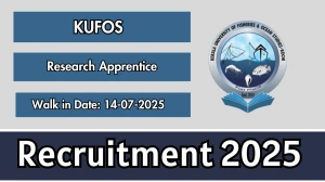 KUFOS Research Apprentice Recruitment 2025 – Walk in