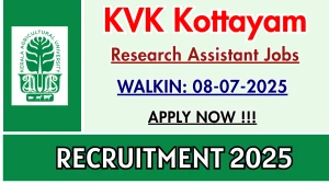KVK Kottayam Research Assistant Recruitment 2025 – Walk in for 01 Posts