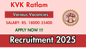 KVK Ratlam Recruitment 2025 - Apply Offline for 04 Stenographer, Driver and More Posts KVK Ratlam Recruitment 2025 - Apply Offline for 04 Stenographer, Driver and More Posts