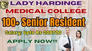 Lady Hardinge Medical College Senior Resident Recruitment 2025 – Walk in for 123 Posts