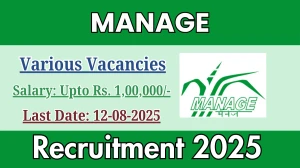 MANAGE Recruitment 2025 - Apply Online for 08 Innovation, Business Executive and More Posts