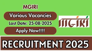 MGIRI Recruitment 2025 - Apply Offline for 05 Principal Scientific Officer, Consultant and More Posts