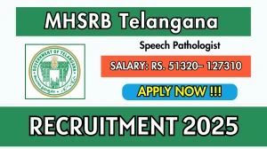MHSRB Telangana Speech Pathologist Recruitment 2025 - Apply Online MHSRB Telangana Speech Pathologist Recruitment 2025 - Apply Online