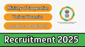 Ministry of Cooperation Recruitment 2025 - Apply Offline for 16 Joint Registrar, Deputy Registrar and More Posts
