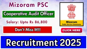 Mizoram PSC CAO Recruitment 2025 - Apply Online for 10 Posts