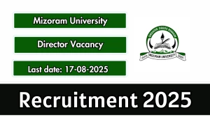 Mizoram University Director Recruitment 2025 - Apply Online