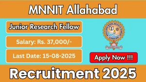 MNNIT Allahabad Junior Research Fellow Recruitment 2025 - Apply Offline