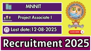 MNNIT Project Associate I Recruitment 2025 - Apply Offline
