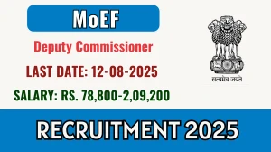 MoEF Deputy Commissioner Recruitment 2025 - Apply Offline MoEF Deputy Commissioner Recruitment 2025 - Apply Offline