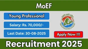 MoEF Young Professional Recruitment 2025 - Apply Offline for 01 Posts