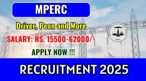 MPERC Recruitment 2025 - Apply Online for 07 Driver, Peon and More Posts MPERC Recruitment 2025 - Apply Online for 07 Driver, Peon and More Posts