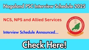 Nagaland PSC NCS, NPS and Allied Services Interview Schedule 2025 Released Check Date Details at npsc.nagaland.gov.in