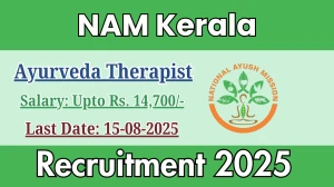 NAM Kerala Ayurveda Therapist Recruitment 2025 - Apply Offline