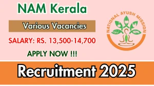 NAM Kerala Recruitment 2025 - Apply Offline for Multi Purpose Worker, Pharmacist Posts NAM Kerala Recruitment 2025 - Apply Offline for Multi Purpose Worker, Pharmacist Posts