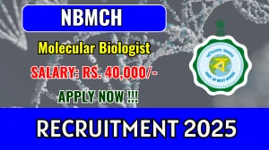 NBMCH Molecular Biologist Recruitment 2025 - Apply Offline for 01 Posts NBMCH Molecular Biologist Recruitment 2025 - Apply Offline for 01 Posts