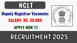 NCLT Deputy Registrar Recruitment 2025 - Apply Online