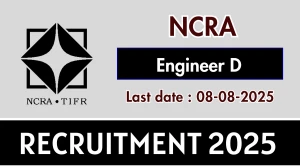 NCRA Engineer D Recruitment 2025 - Apply Offline