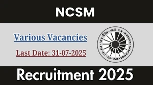NCSM Recruitment 2025 - Apply Online for 07 Exhibition Assistant, Technician and More Posts