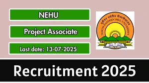 NEHU Project Associate Recruitment 2025 - Apply Offline